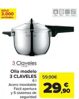 Carrefour 3 CLAVELES Olla modelo oferta