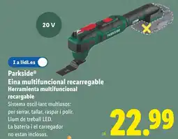 Lidl PARKSIDE Eina multifuncional recarregable Herramienta multifuncional recargable oferta