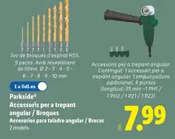 Lidl PARKSIDE Accessoris per a trepant angular / Broques oferta