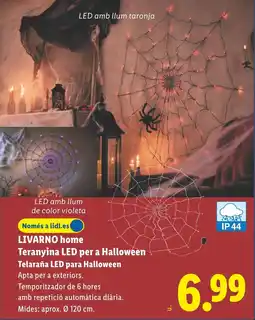 Lidl LIVARNO HOME Teranyina LED per a Halloween oferta