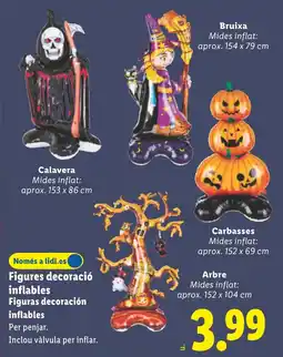 Lidl Figuras decoración inflables oferta