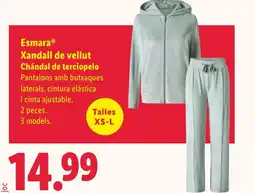 Lidl ESMARA Xandall de vellut Chándal de terciopelo oferta