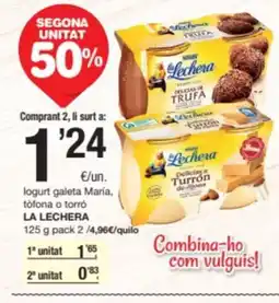 SPAR Fragadis LA LECHERA logurt galeta María, tòfona o torró oferta