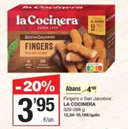 SPAR Fragadis LA COCINERA Fingers o San Jacobos oferta