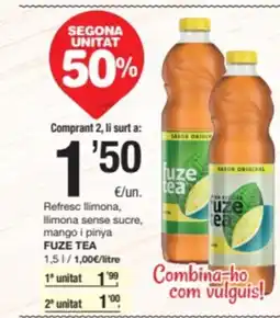SPAR Fragadis FUZE TEA Refresc llimona, Ilimona sense sucre, mango i pinya oferta