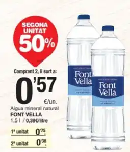 SPAR Fragadis FONT VELLA Aigua mineral natural oferta