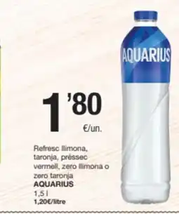 SPAR Fragadis AQUARIUS Refresc llimona, taronja, préssec vermell, zero llimona o zero taronja oferta
