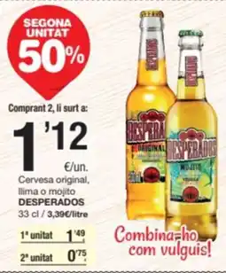 SPAR Fragadis DESPERADOS Cervesa original, Ilima o mojito oferta