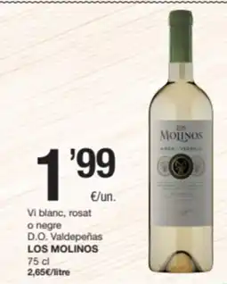 SPAR Fragadis LOS MOLINOS Vi blanc, rosat o negre D.O. Valdepeñas oferta