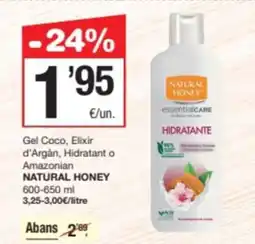 SPAR Fragadis NATURAL HONEY Gel Coco, Elixir d'Argàn, Hidratant o Amazonian oferta
