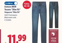 Lidl ESMARA MEN Texans Slim Fit Vaqueros Slim Fit oferta