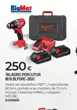 BigMat BIGMAT Taladro percutor m18 blpdrc-202c oferta