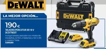 BigMat DEWALT Taladro percutor xr 18 v dcd776d2t oferta