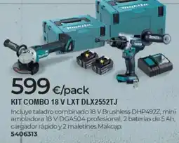 BigMat Kit combo 18 v lxt dlx2552tj oferta