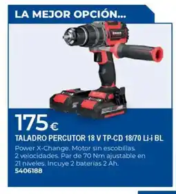 BigMat Taladro percutor 18 v tp-cd 18/70 li-i bl oferta