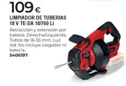 BigMat Limpiador de tuberias 18 v te-da 18/760 li oferta