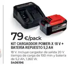 BigMat Kit cargaddor power-x 18 v + batería repuesto 5,2 ah oferta