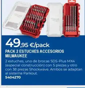 BigMat MILWAUKEE Pack 2 estuches accesorios oferta