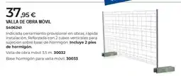 BigMat Valla de obra móvil oferta