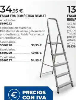 BigMat BIGMAT Escalera doméstica oferta