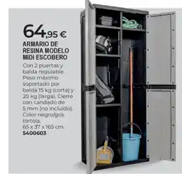 BigMat Armario de resina modelo midi escobero oferta