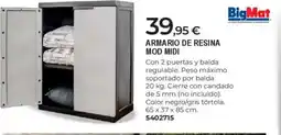 BigMat BIGMAT Armario de resina mod midi oferta