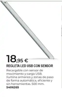BigMat Regleta led usb con sensor oferta