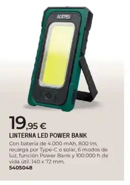 BigMat Linterna led power bank oferta