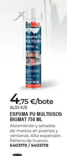 BigMat BIGMAT Espuma pu multiusos oferta