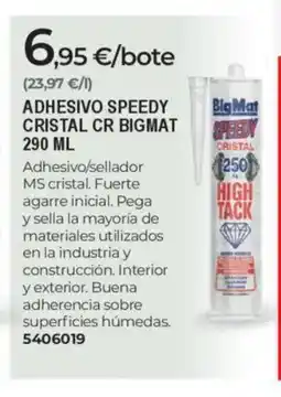 BigMat BIGMAT Adhesivo speedy cristal cr oferta