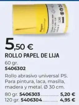 BigMat Rollo papel de lija oferta