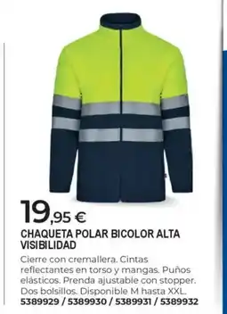 BigMat Chaqueta polar bicolor alta visibilidad oferta