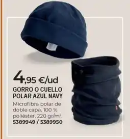 BigMat Gorro o cuello polar azul navy oferta