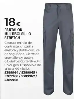 BigMat Pantalón multibolsillo stretch oferta