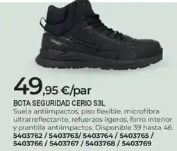 BigMat Bota seguridad cerio s3l oferta