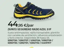 BigMat Zapato seguridad radio azul s1p oferta
