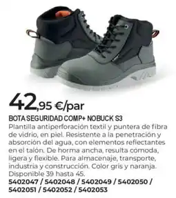 BigMat Bota seguridad comp+ nobuck s3 oferta