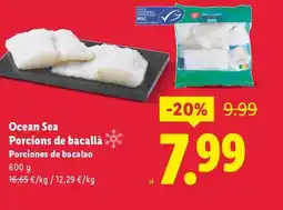 Lidl OCEA SEA Porcions de bacallà Porciones de bacalao oferta