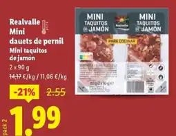 Lidl REALVALLE Mini dauets de pernil oferta