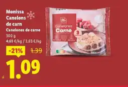 Lidl MONISSA Canelones de carne oferta