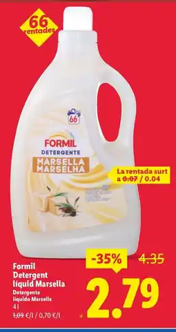 Lidl FORMIL Detergente líquido Marsella oferta