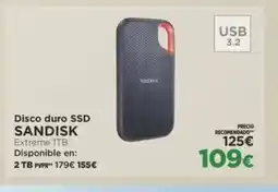 El Corte Inglés SANDISK Disco duro SSD oferta