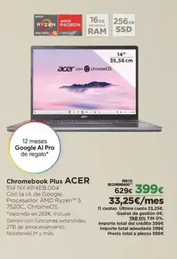 El Corte Inglés ACER Chromebook Plus oferta