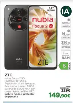 El Corte Inglés ZTE nubia Focus 2 5G oferta