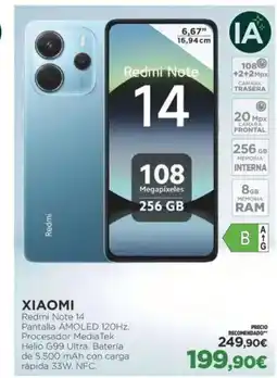 El Corte Inglés XIAOMI Redmi Note 14 oferta