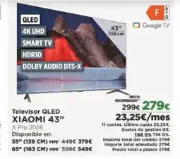 El Corte Inglés XIAOMI 43" Televisor QLED oferta