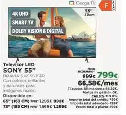 El Corte Inglés SONY 55" Televisor LED oferta