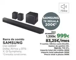 El Corte Inglés SAMSUNG Barra de sonido oferta