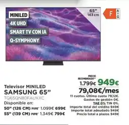El Corte Inglés SAMSUNG 65" Televisor MINILED oferta