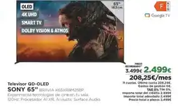 El Corte Inglés SONY 65" Televisor QD-OLED oferta